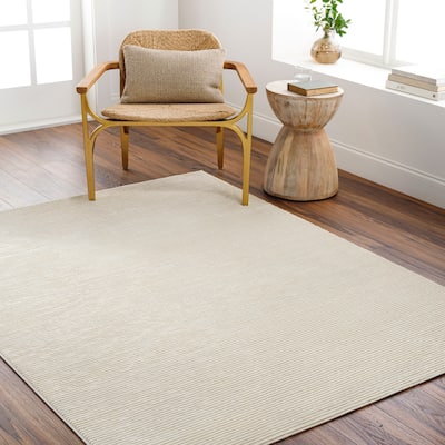 Livabliss Alder Machine Washable Solid Stripe Area Rug