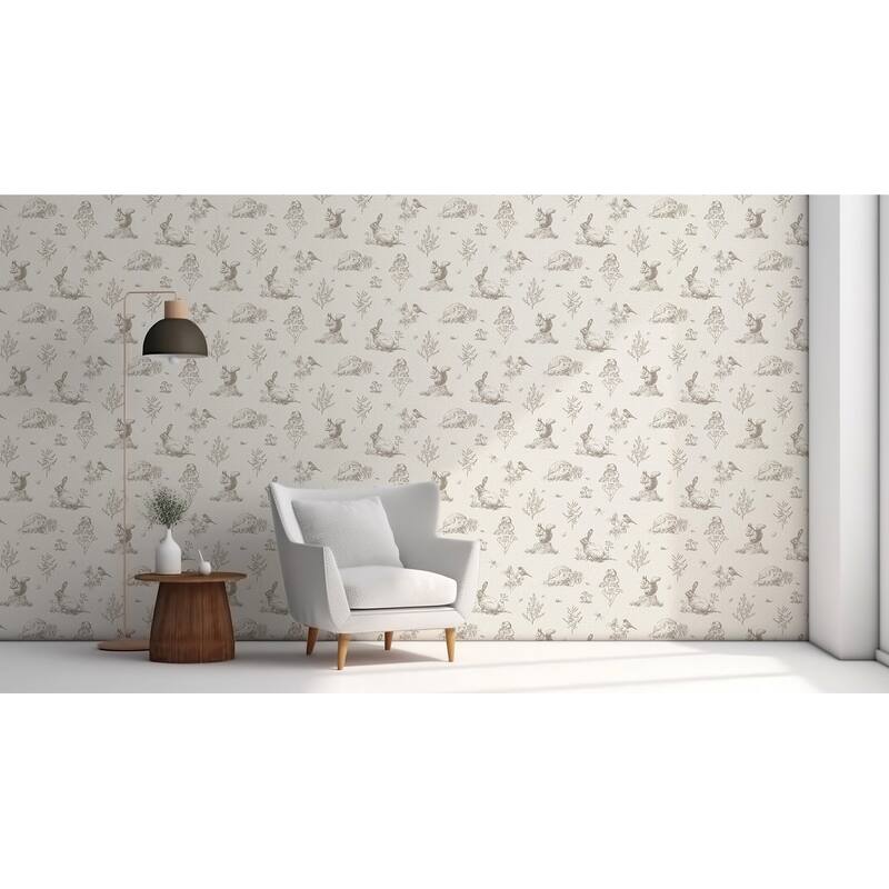 Arthouse Clawford Beige Meadow Friends Wallpaper