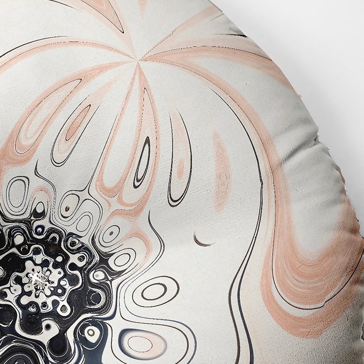 Bohemian & Eclectic Cappuchino Design Tufted Floor Pillow