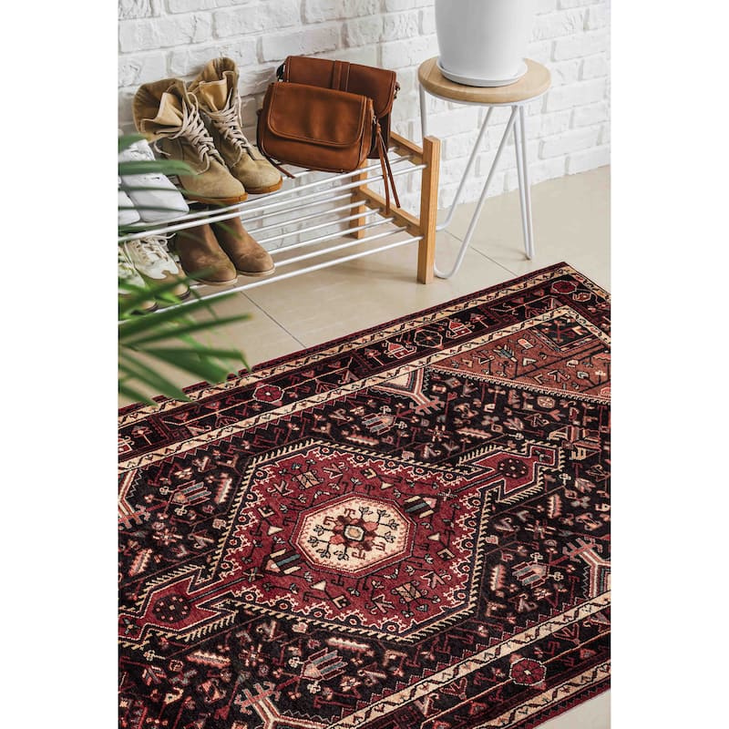 ECARPETGALLERY Hand-knotted Anadol Vintage Black Wool Rug - 4'11 x 8'10