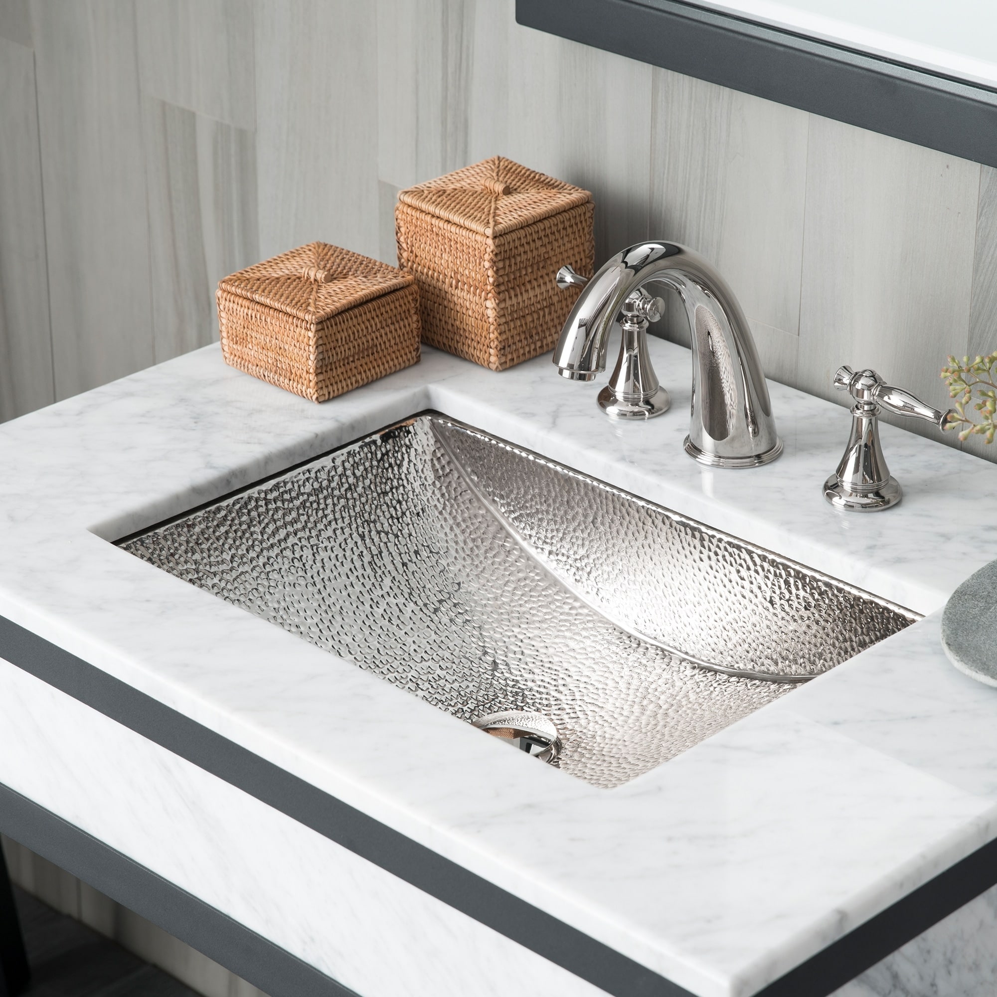 Avila Polished Nickel Undermount Bathroom Sink