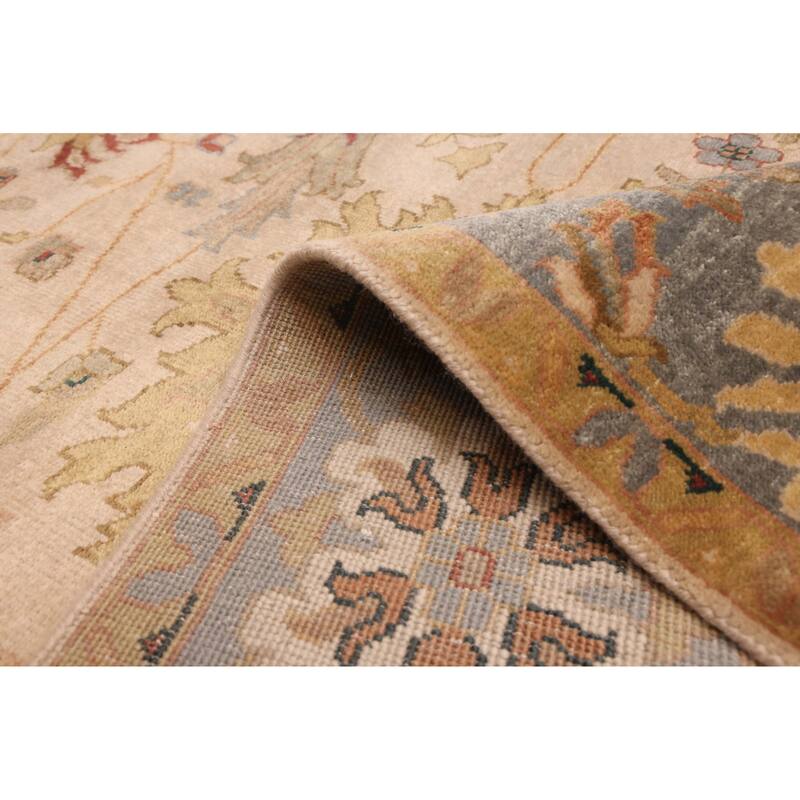 ECARPETGALLERY Hand-knotted Jules Serapi Beige, Ivory Wool Rug - 7'10 x 9'10