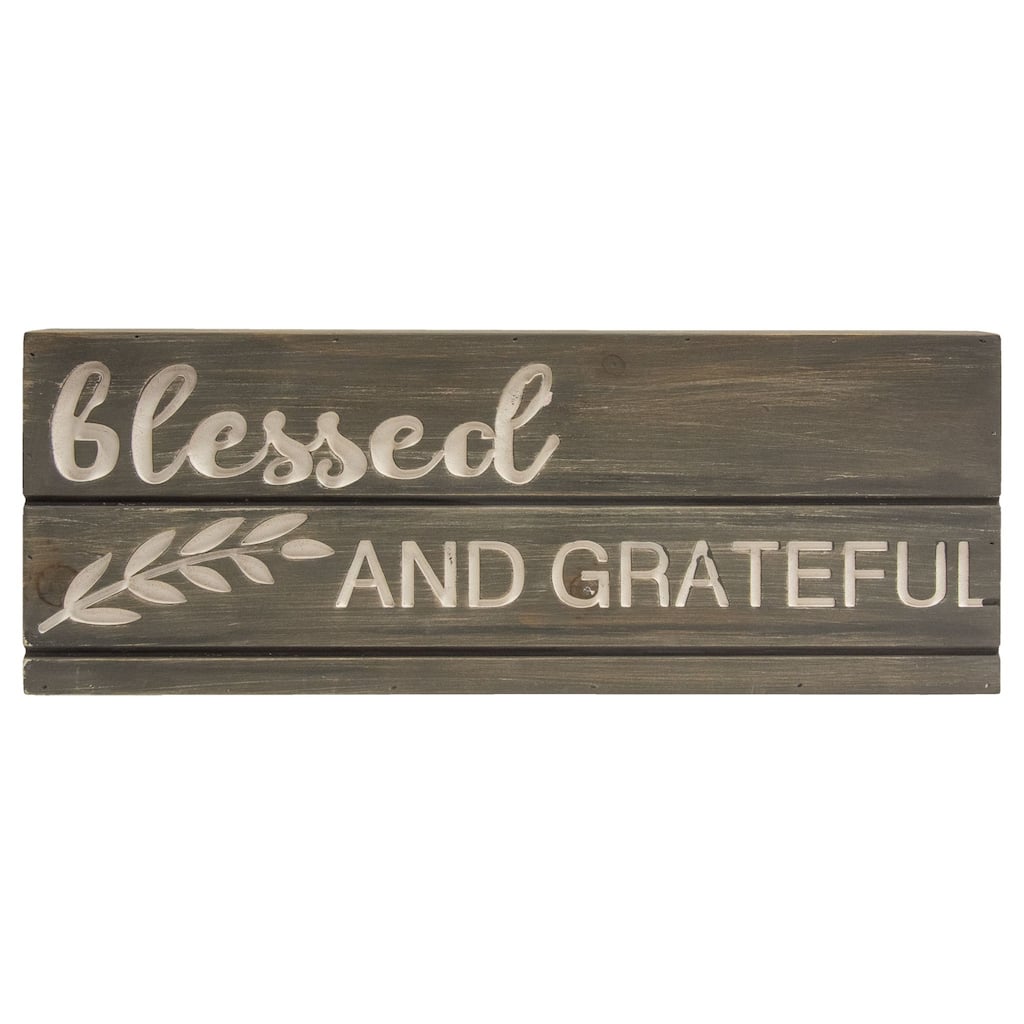 Blessed and Grateful Engraved Pallet Look Sign