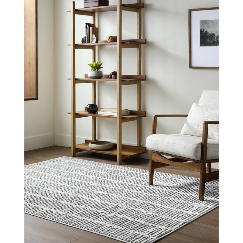 Livabliss Siyah Modern & Contemporary Area Rug - Light Slate - 5'3" x 7'