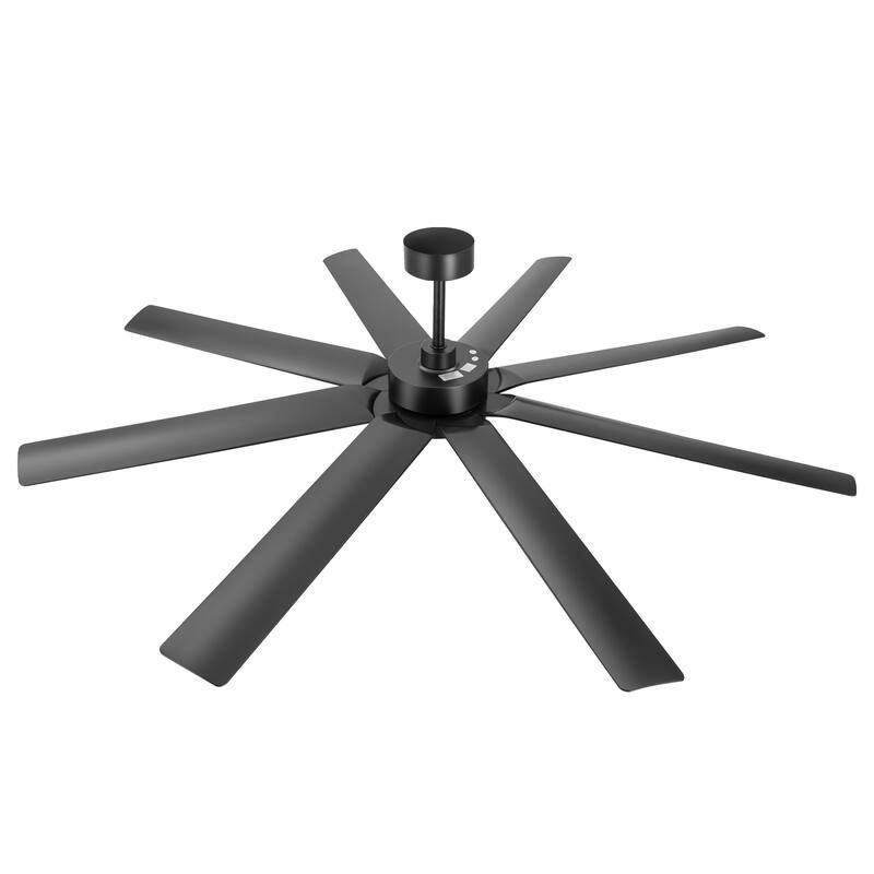72-inch Large LED Ceiling Fan with Light and Remote(8-Blades)