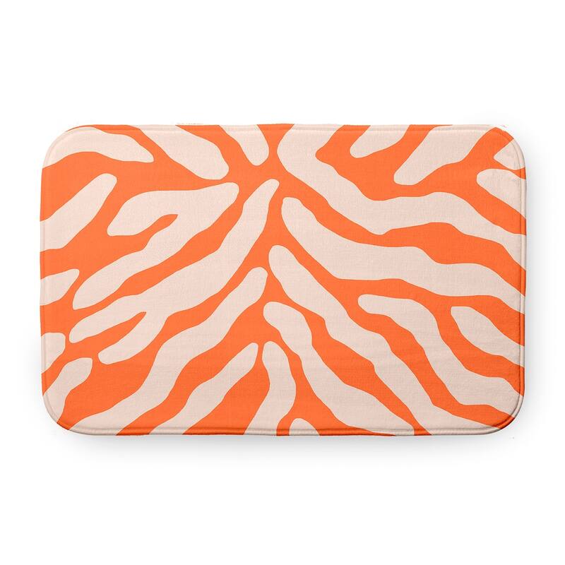 Animal Stripe Bathmat - Blood Orange - 24" x 17"