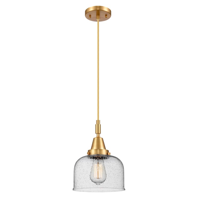 Innovations Lighting 447-1P-G74 Bell 8" Wide Mini Pendant with Clear,
