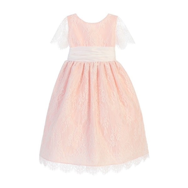 Sweet Kids Little S Blush French Lace Dupioni Flower Sweet Kids Little S Blush French Lace Dupioni Flower Dress