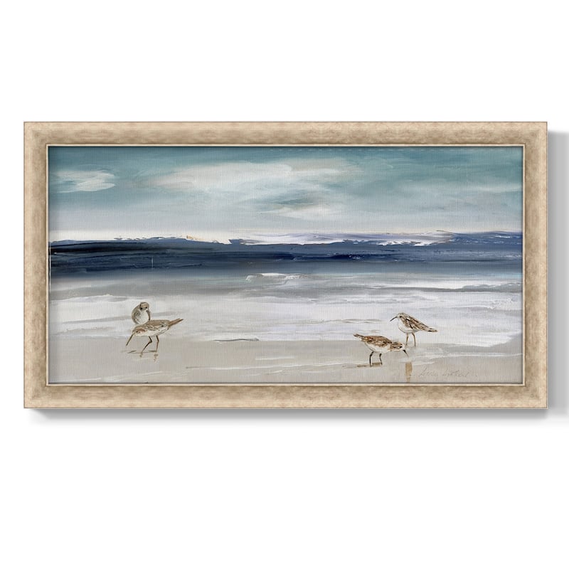 Sandpiper Bay Premium Framed Canvas- Ready to Hang - 26x50 - Champagne