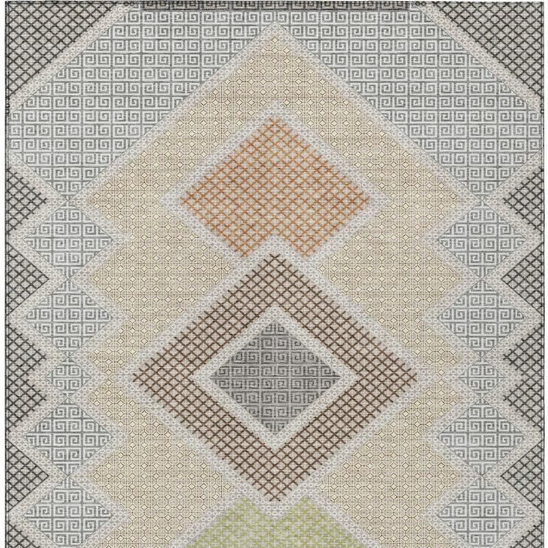 HomeRoots Geometric Transitional Rectangle Outdoor Rug