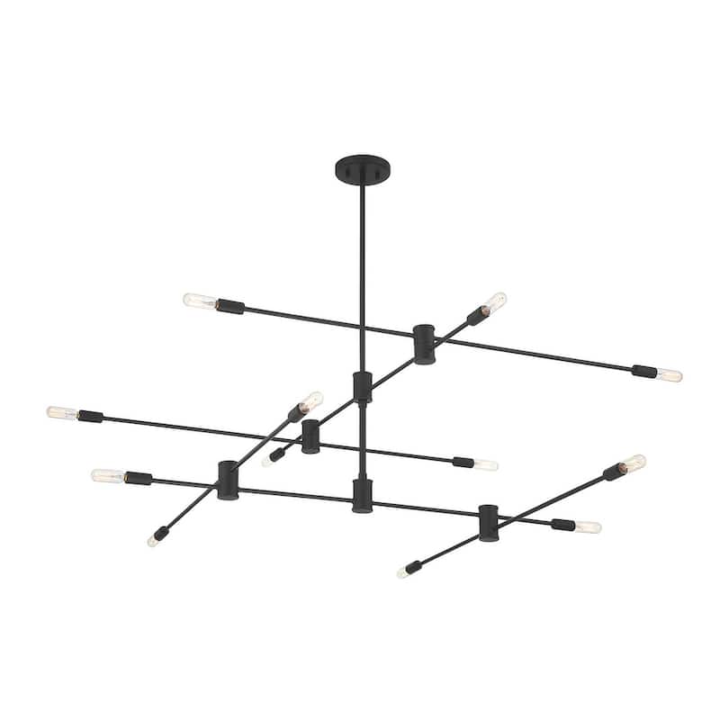 Savoy House Lyrique 12 Light 54.25" Wide 6 Tier Abstract Chandelier