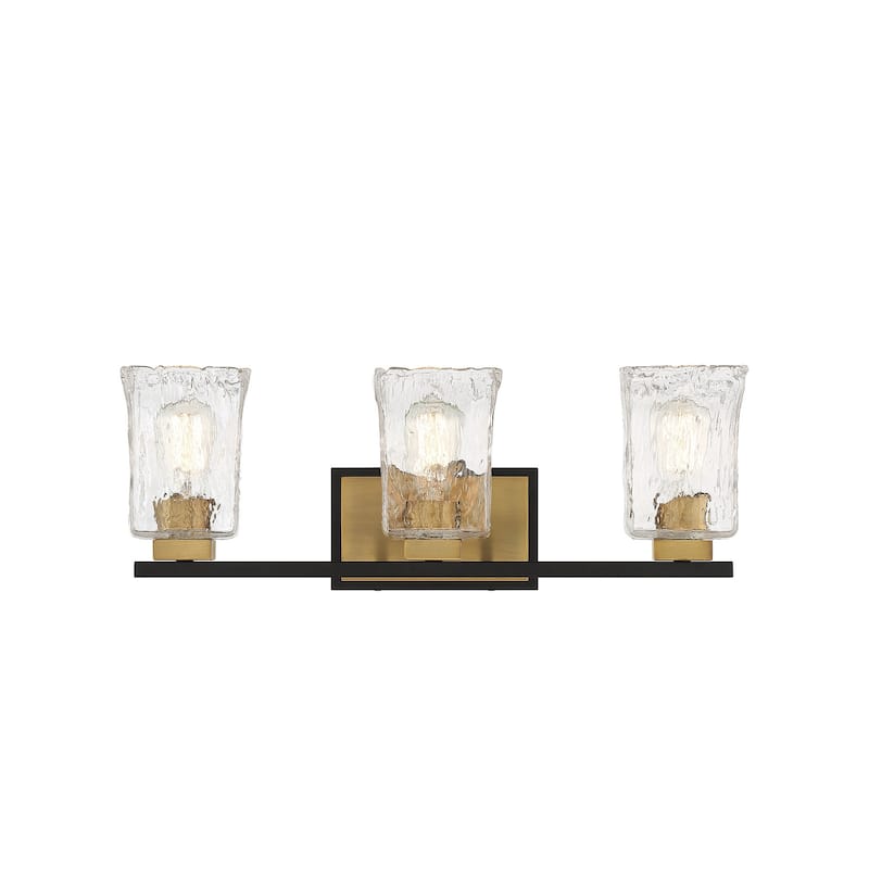 Savoy House 8-1720-3 Sidney 3 Light 23" Wide Bathroom Vanity Light - Matte Black / Warm Brass