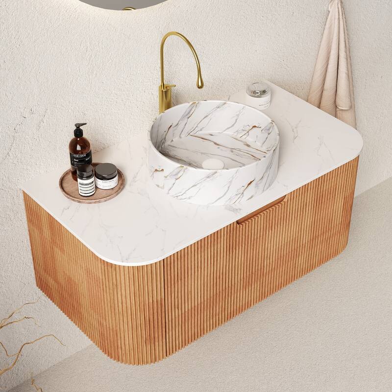 Wall Mounted Bathroom Vanity with Sink