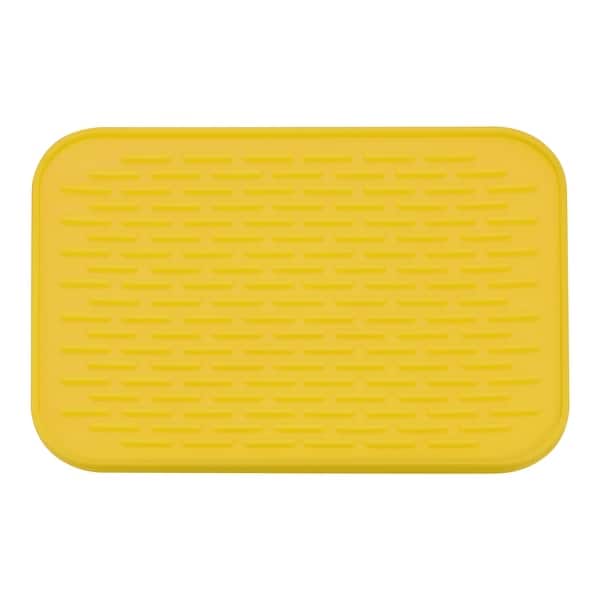 slide 2 of 9, Silicone Dish Drying Mat, 8.5"x6" Under Sink Drain Pad Heat Resistant - 8.5 x 6 x 0.24 inch