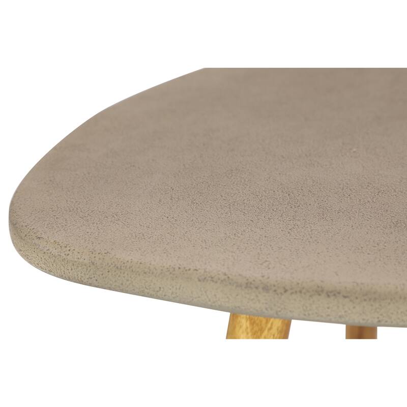 Gray Concrete Resin Modern Outdoor Dining and Accent Table Collection