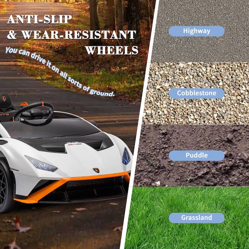 Lamborghini children's electric four-wheel four-wheel drive with remote baby seating toy car