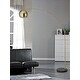 preview thumbnail 12 of 10, Q-Max Adjustable Floor Lamp with Metal Dome Shade and Black Marble Base in Brass Gold