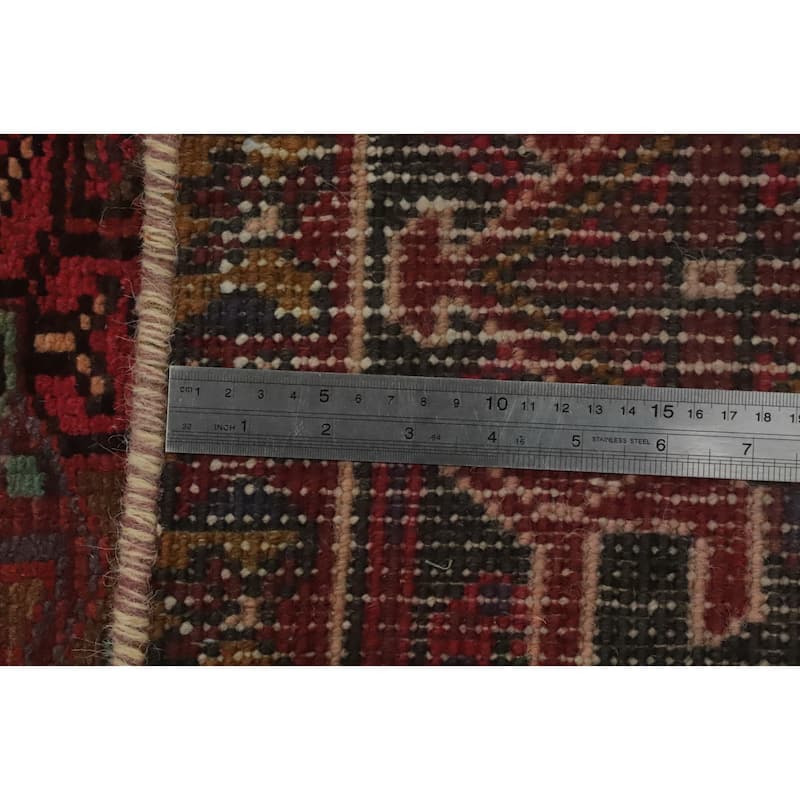Hand Knotted Oriental 100% Wool Carpet Traditional Medallion Red Heriz Area Rug - 11' 1'' X 7' 11''
