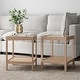 preview thumbnail 9 of 16, Nathan James Hayes Nightstand, Light Brown Finish, Glass Top