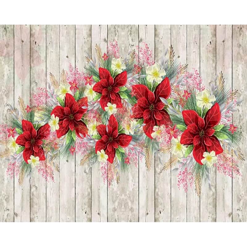 Red Lily Flower Classical Wood TEXTILE Wallpaper - Bed Bath & Beyond ...