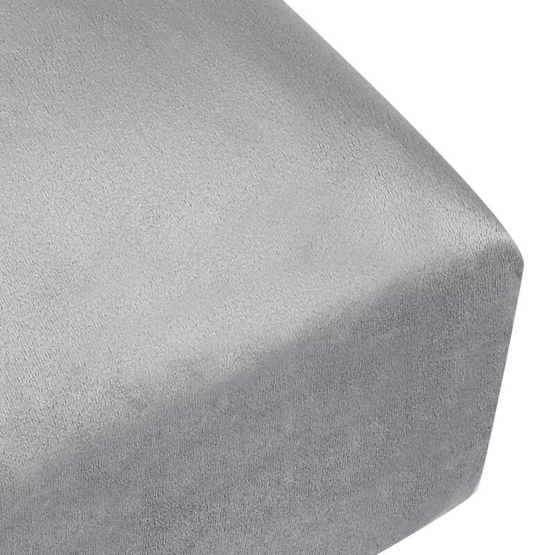 Adeco 15'' Small Ottoman Upholstered Foot Rest