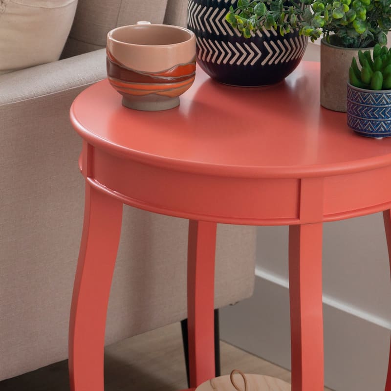 Penelope Round Table with Shelf