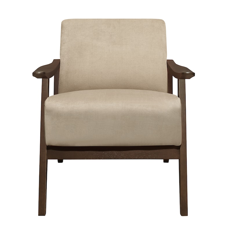 Parlier Velvet Wood Arm Accent Chair