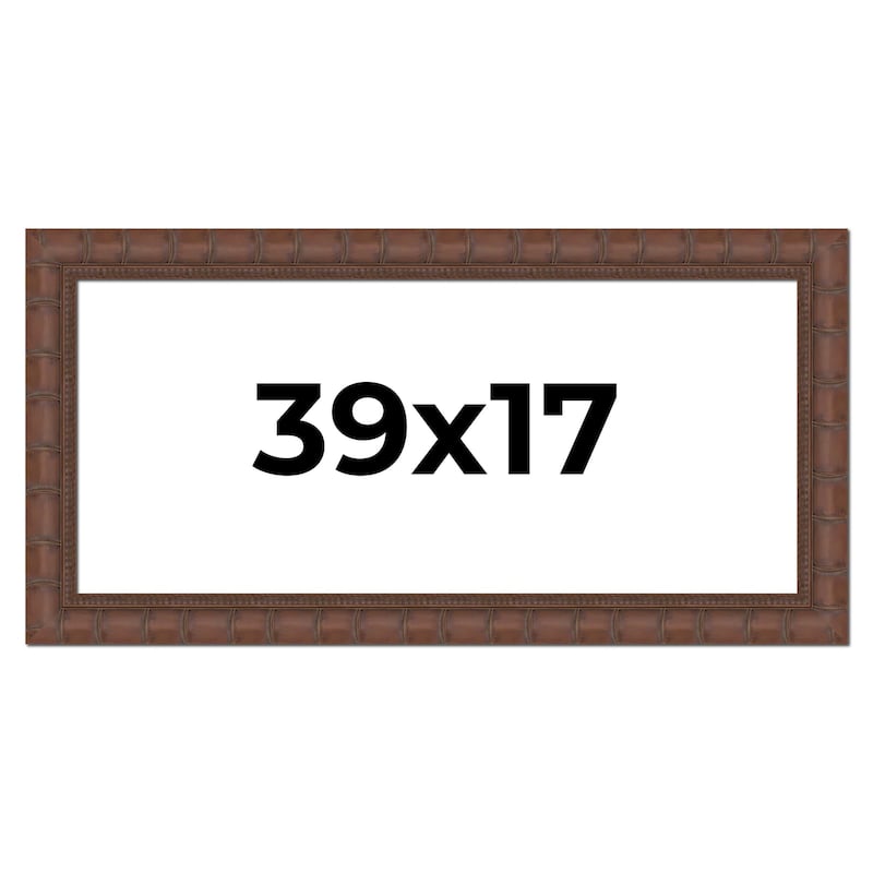 39x17 Frame Pewter Solid Wood Picture Frame Width 1.625 Inches | Interior Frame Depth 0.6875 Inches