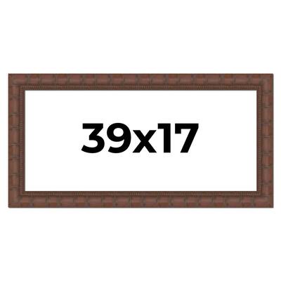 39x17 Frame Pewter Solid Wood Picture Frame Width 1.625 Inches | Interior Frame Depth 0.6875 Inches