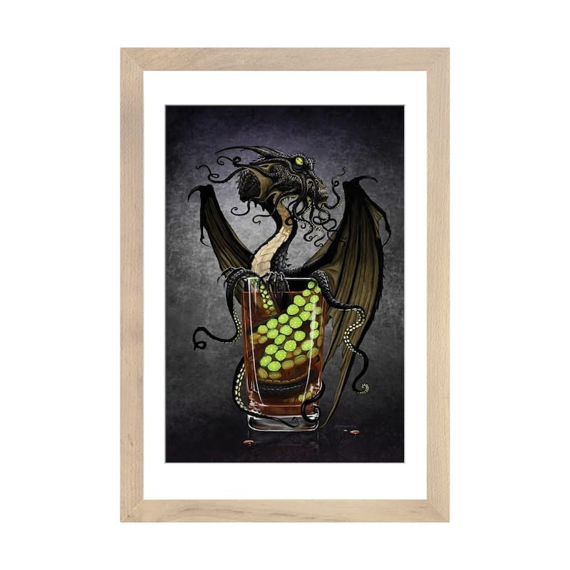 iCanvas "Kraken Storm Dragon" by Stanley Morrison - Natural - 32x24x1