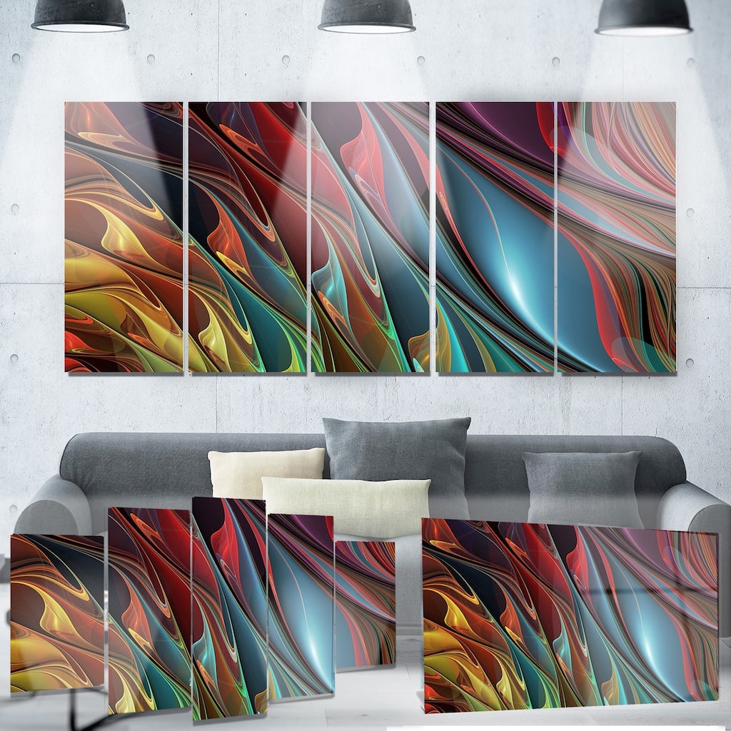 Designart 'Leaves of Color' Metal Wall Art