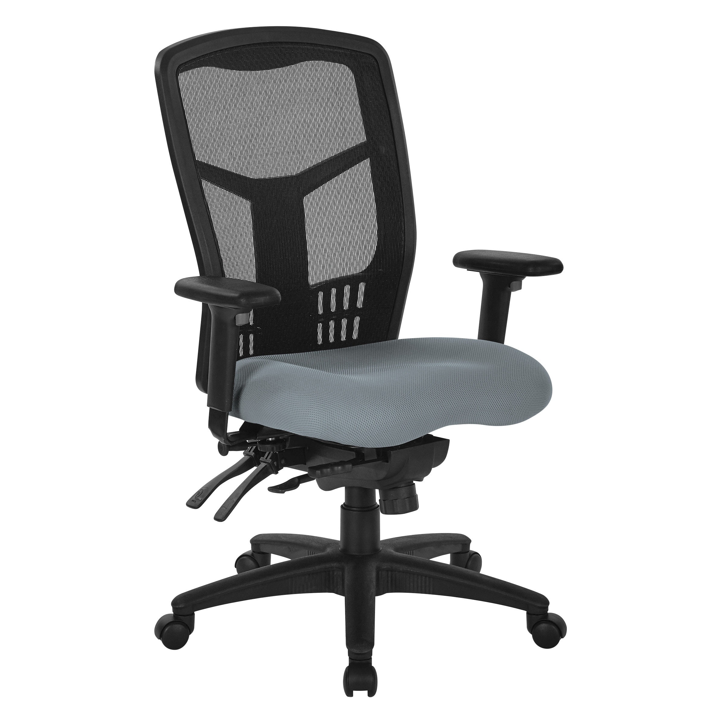 OS Home and Office Furniture Model ProGrid High Back Managers Chair in Fun Colors Grey