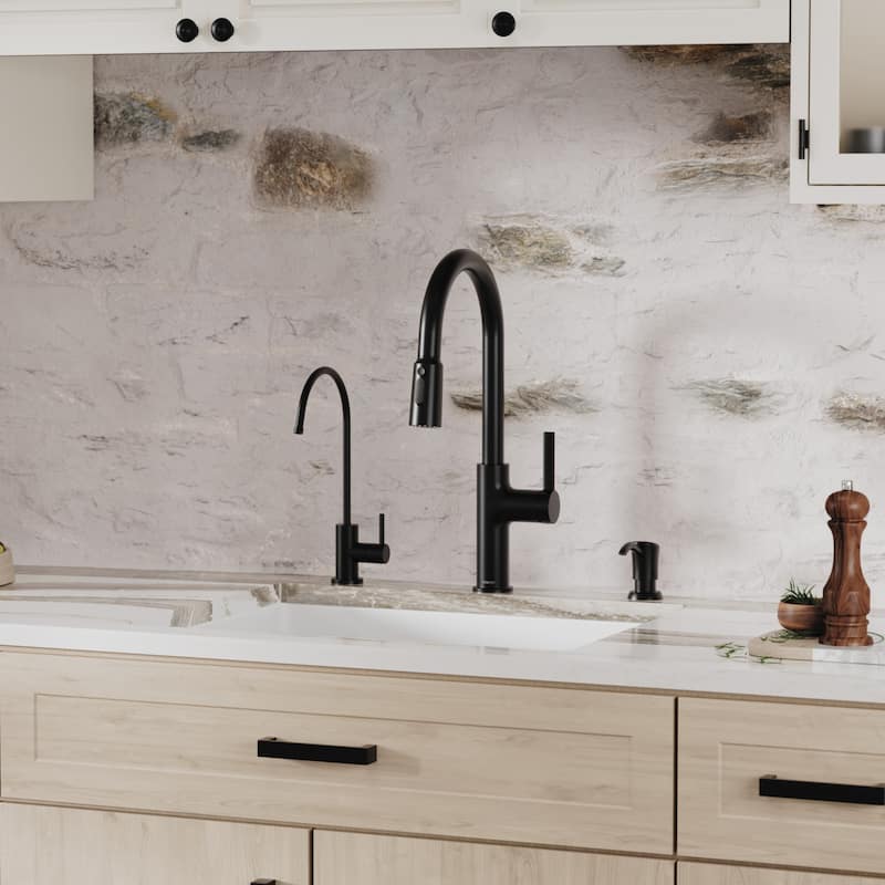 Karran Undermount 24.38 in Single Bowl Quartz Kitchen Sink Kit