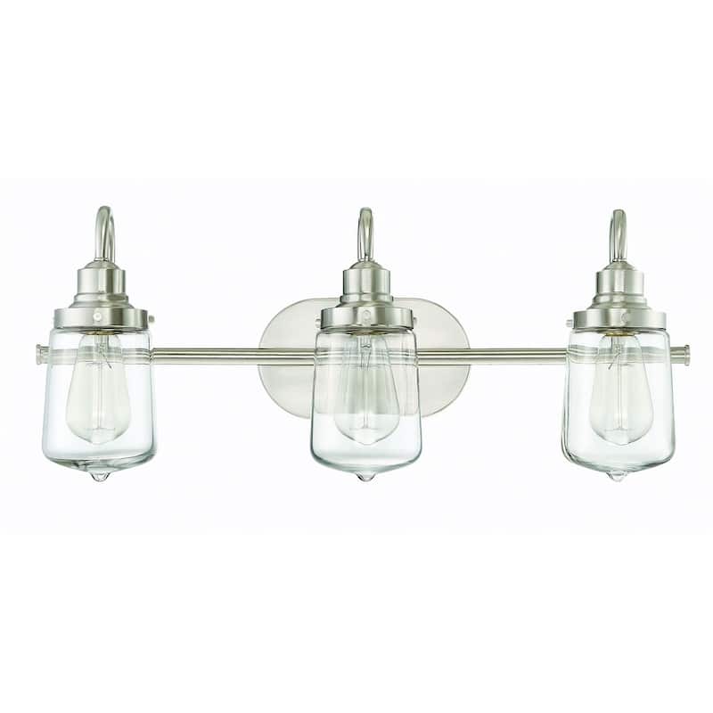 Trade Winds Martina 3-Light Bathroom Vanity Light in Brushed Nickel - Brushed Nickel