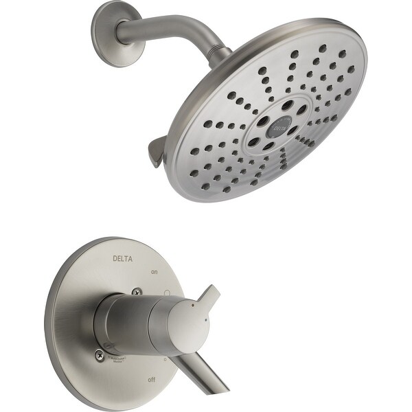 Delta T17T261-H2O Compel Thermostatic Shower Trim Package with Independent Volume Control, TempAssure Valve, and H2Okinetic