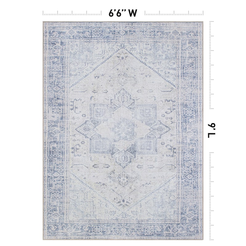World Rug Gallery Medallion Boho Washable Area Rug