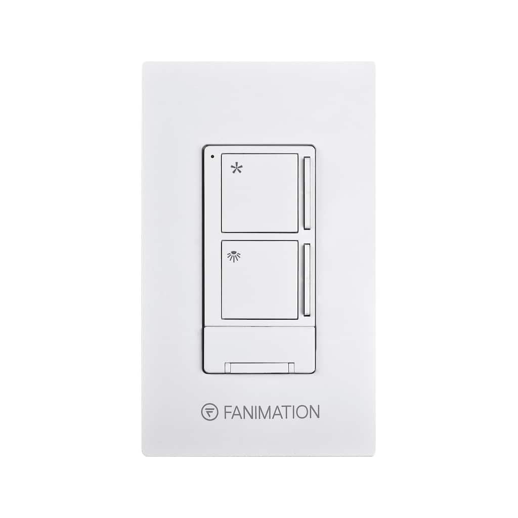 Ceiling Fan Wall Control with Receiver - 3 Speed Fan and Light - White - N/A