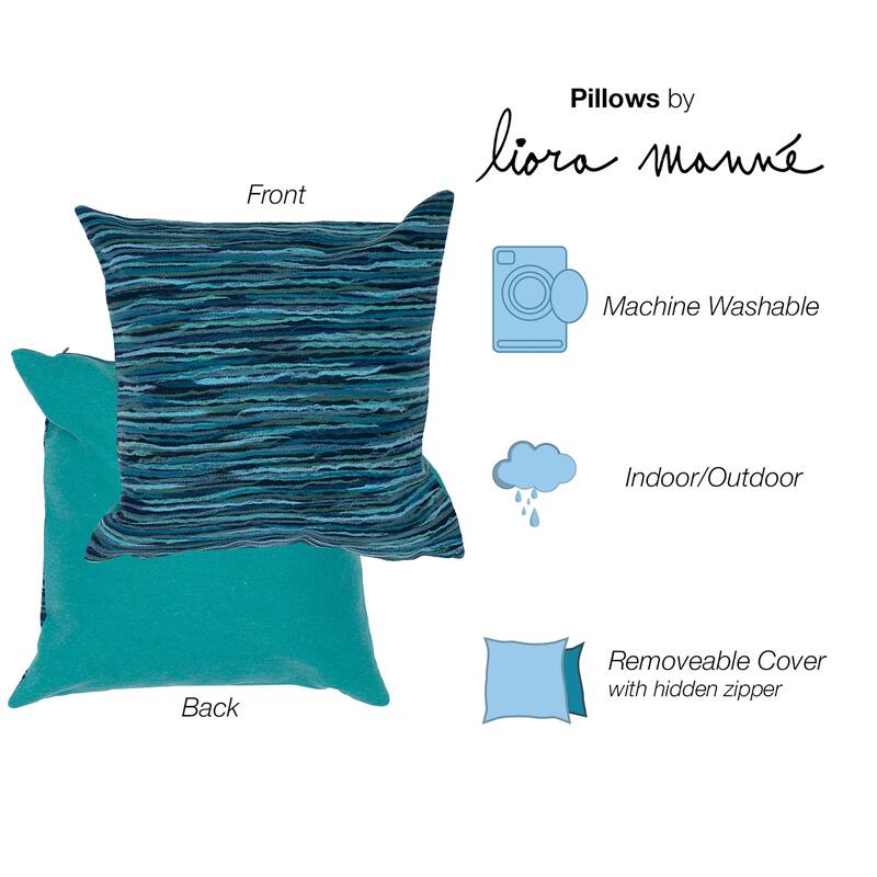 Liora Manne Visions III Broken Stripe Indoor/Outdoor Pillow