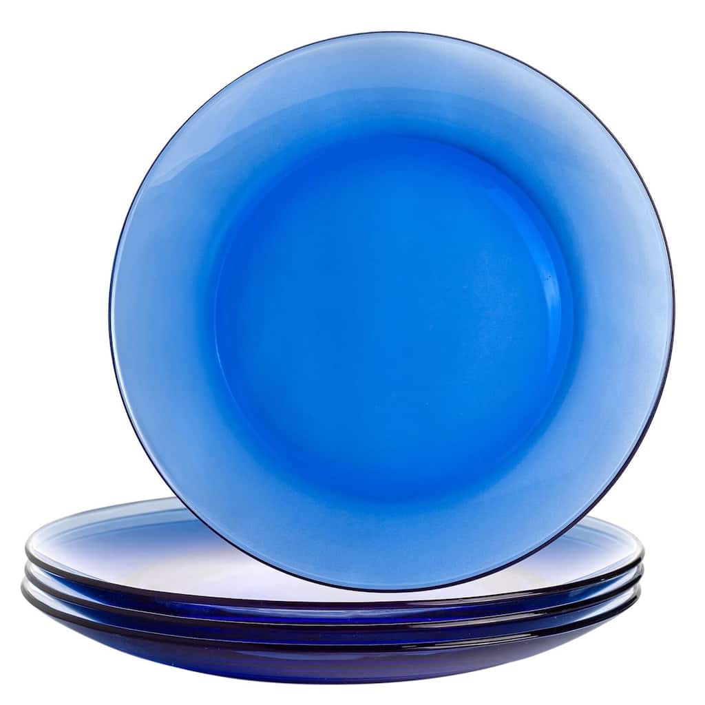 STP Goods 9.2" Borosilicate Glass Dinner Plate Set of 4 - 9.25x0.9"
