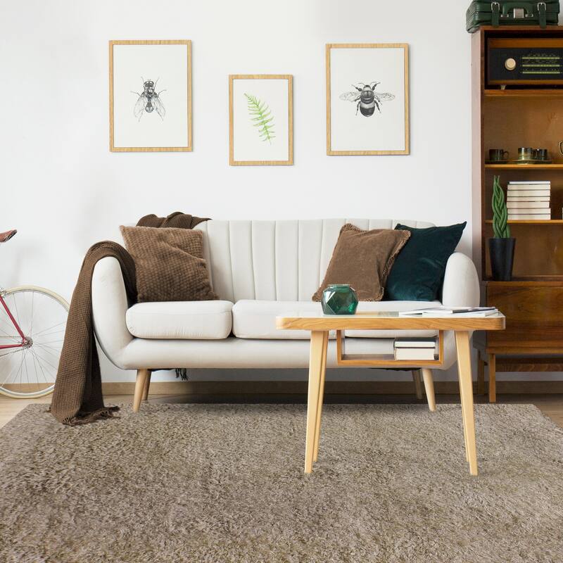Superior Hand-tufted Plush Solid Shag Indoor Area Rug
