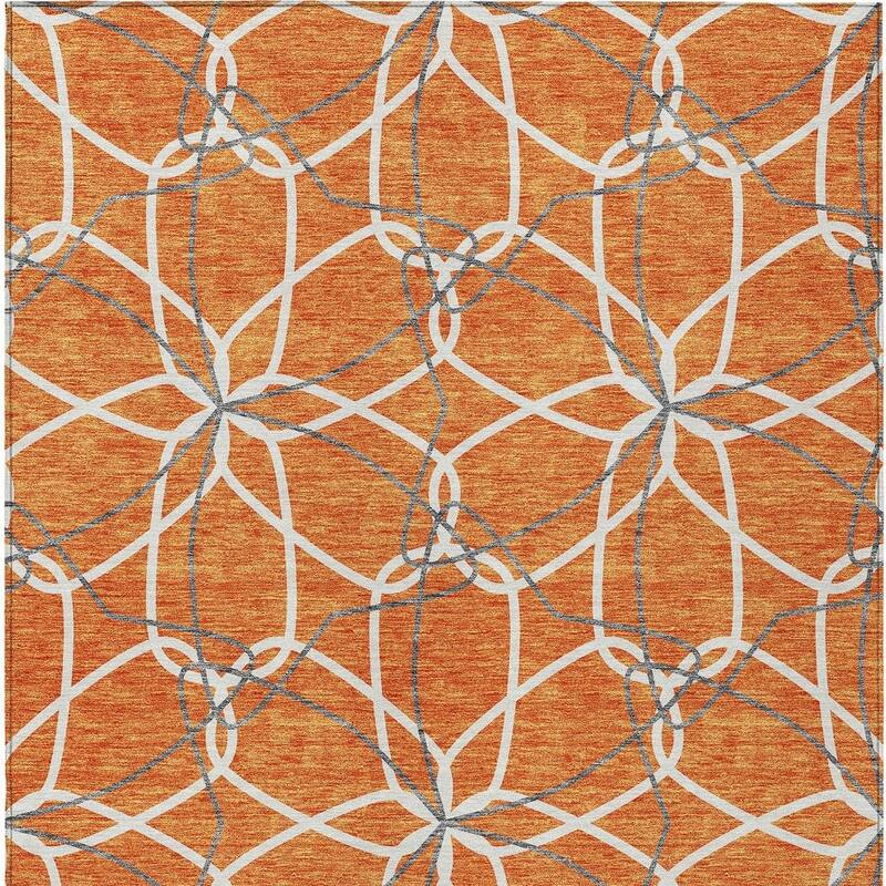HomeRoots Geometric Modern Rectangle Outdoor Rug