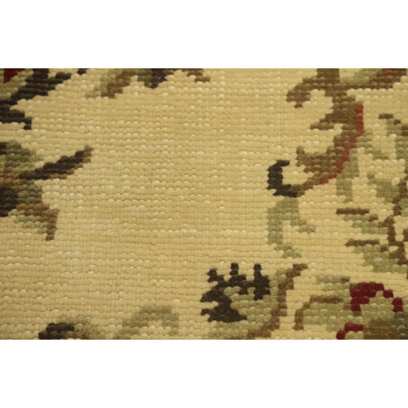 Victorian Style Floral Indian Area Rug 6x8 - 7' 10'' X 5' 9''