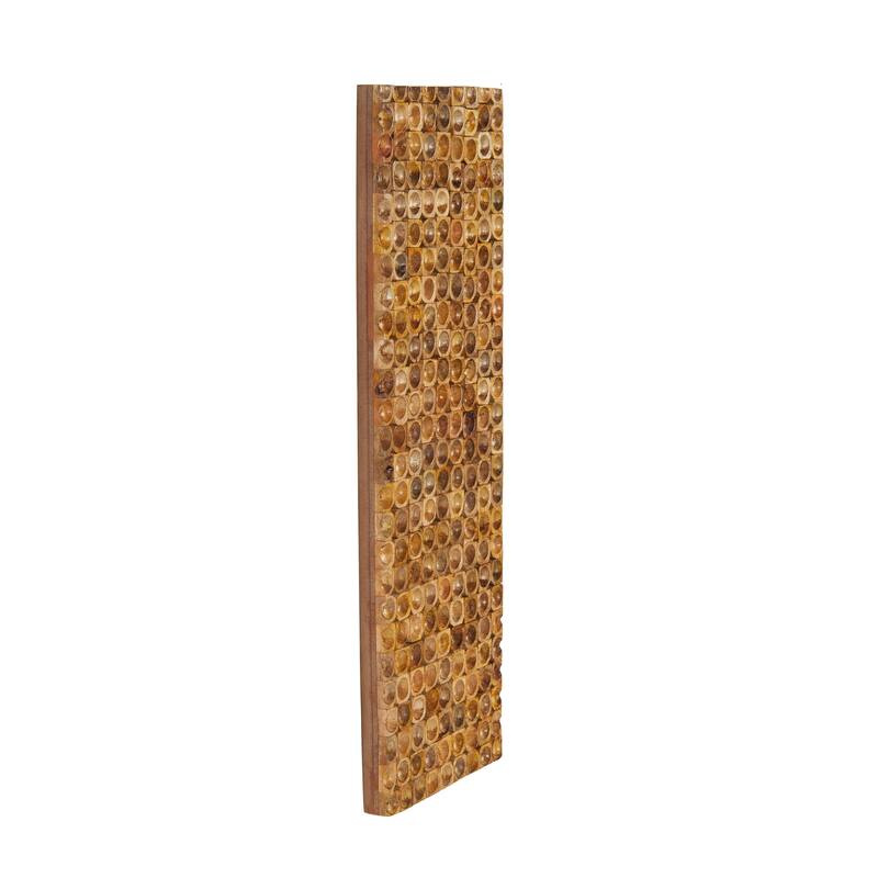 Mango Wood Abstract Handmade Stacked Tree Trunks Wall Decor - Brown - Roche River Decor