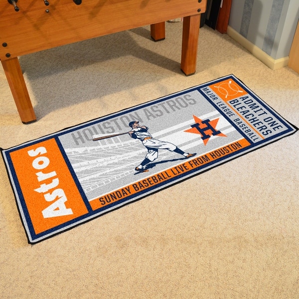 MLB - Houston Astros Retro Collection Ticket Runner Rug - 30in. x