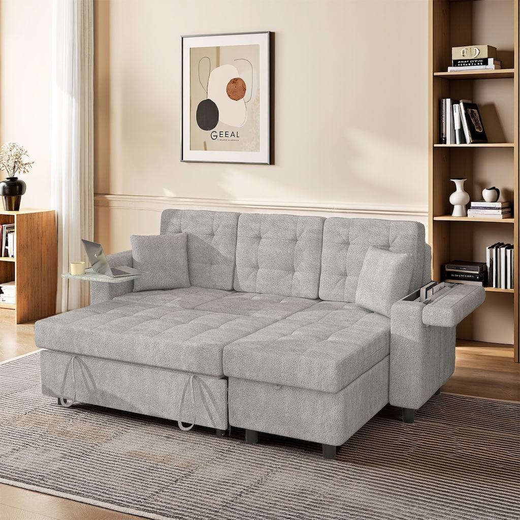 Pocassy 85" Sleeper Sofa Couches Sofa Bed Sleeper Pull Out 4 in 1