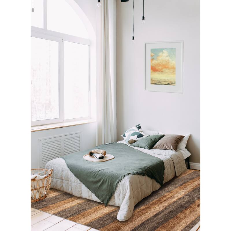 ECARPETGALLERY Hand-knotted Opulence Brown Wool Rug - 8'2 x 9'11