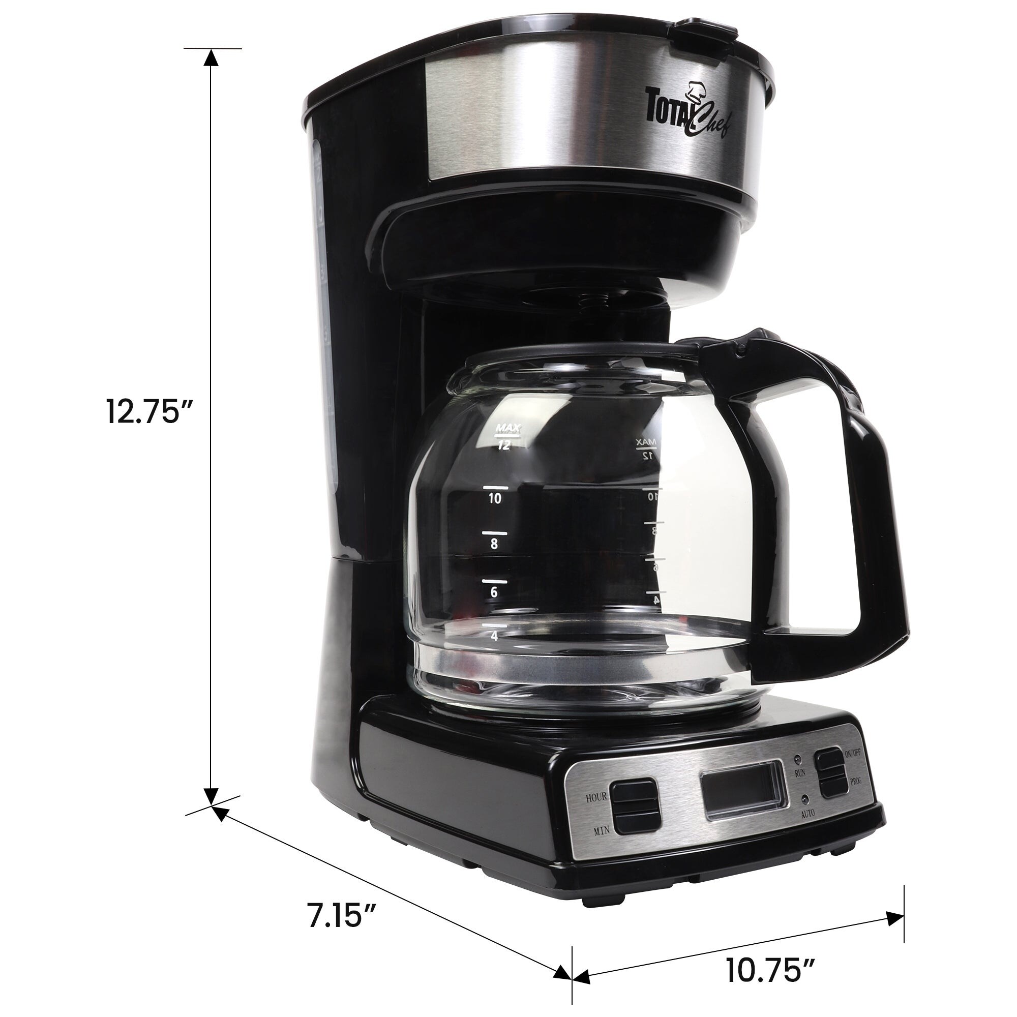 Mr. Coffee 12-Cup Programable Coffee Maker Black/Stainless Steel