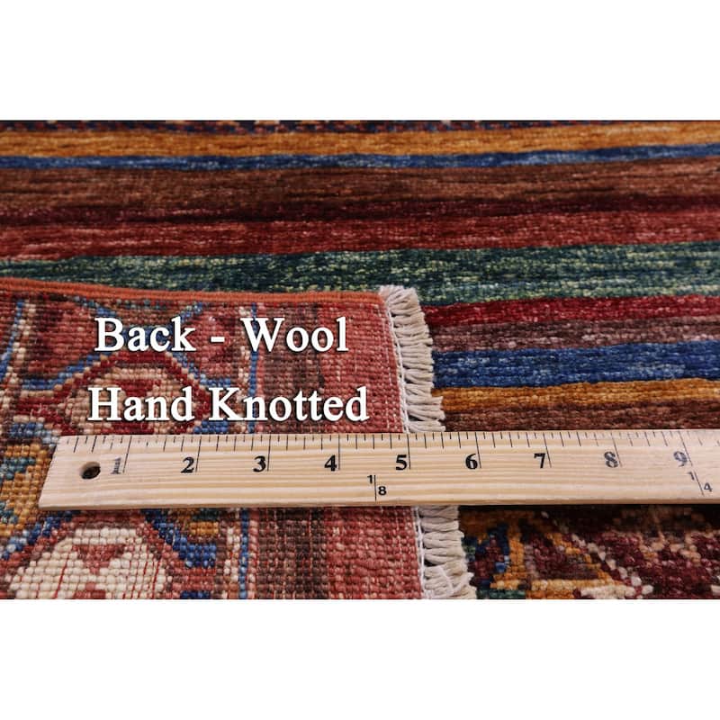Golden Nile Khorjin Persian Gabbeh Handmade Wool Rug - 2' 7" X 4' 1"