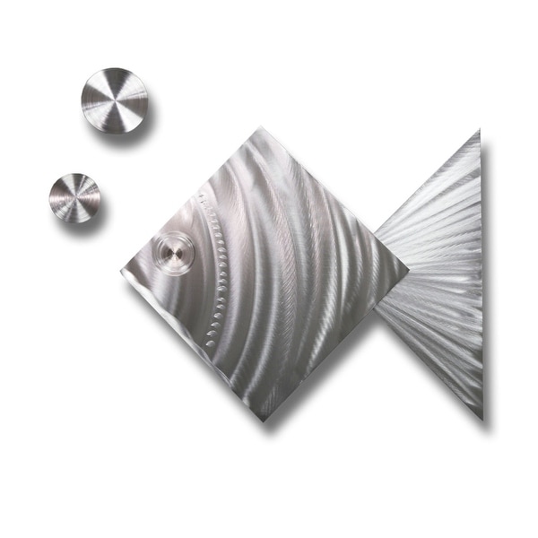 Statements2000 Tropical Metal Wall Art Silver Fish Accent Decor by Jon Allen - Island Time Silver Fish