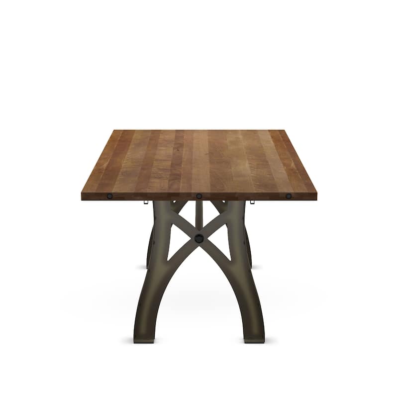 Amisco Sierra Solid Wood Table and Symmetry Chairs Dining Set